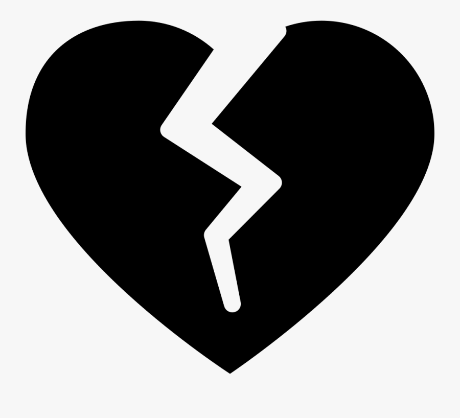 Broken Heart Silhouette Shape Comments - Broken Heart Silhouette, Transparent Clipart