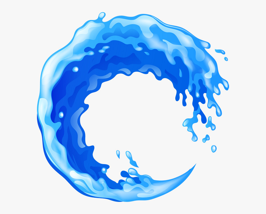 Wave Collection Of Clipart Images In Transparent Png - Vector Splash Circle Splash Water Illustration, Transparent Clipart