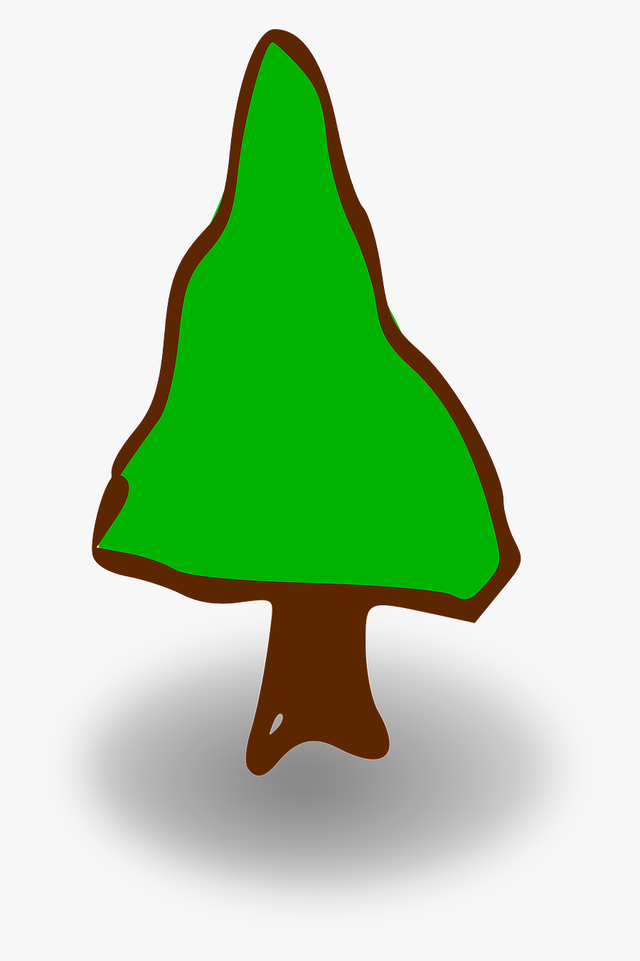Cartoon Tree With Shadow Png, Transparent Clipart