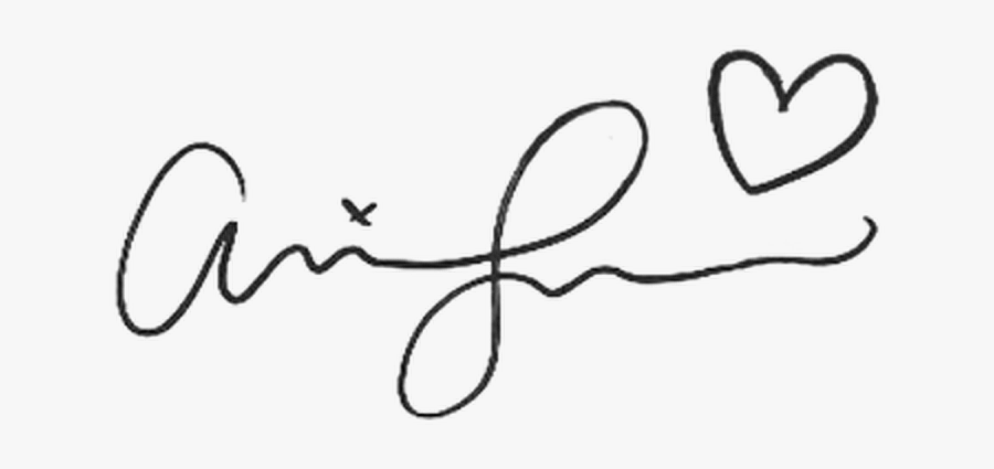 #arianagrande #autograph #tumblr - Ariana Grande Signature, Transparent Clipart