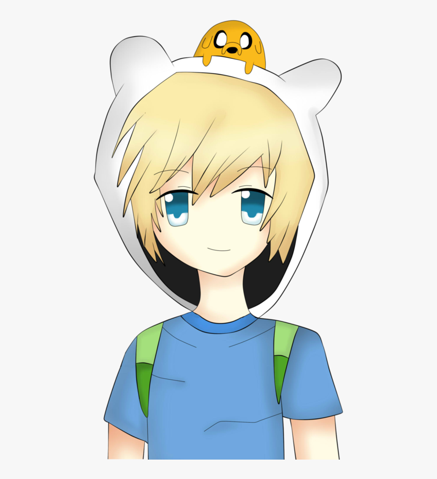 Clipart Royalty Free Tiny Jake And The By Kawaiigirl - Anime Finn The Human, Transparent Clipart
