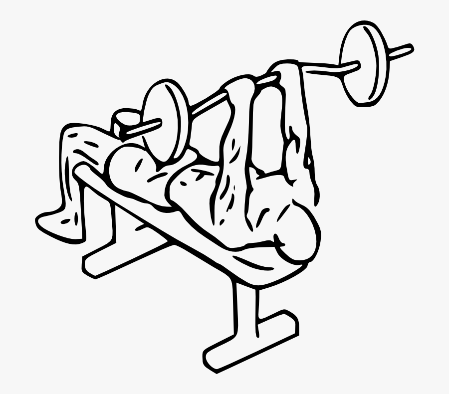 French Press Exercise - Lying Tricep Extension One Dumbbell, Transparent Clipart