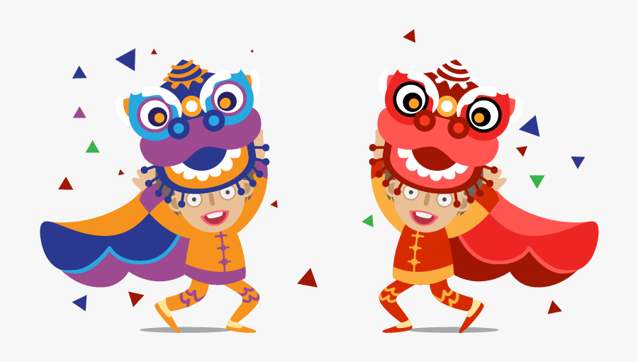 Transparent Happy Eyes Clipart - Chinese Lion Dance Cartoon , Free ...