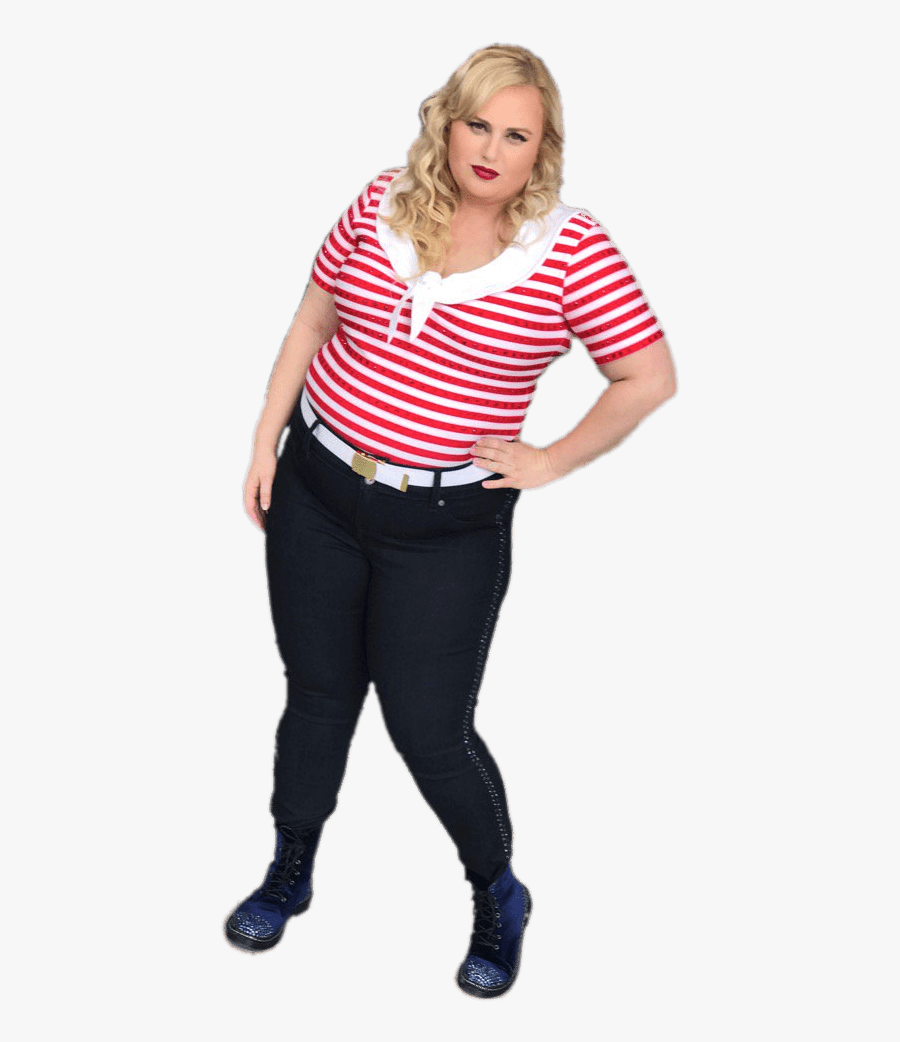 Rebel Wilson Striped Shirt - Rebel Wilson Transparent, Transparent Clipart