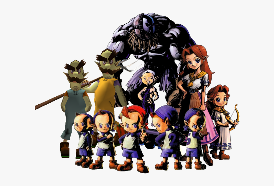 Clip Art Majora S Side Characters - Majora's Mask Characters, Transparent Clipart