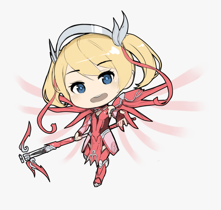 Transparent Cute Chibi Png - Pink Mercy Chibi Png, Transparent Clipart