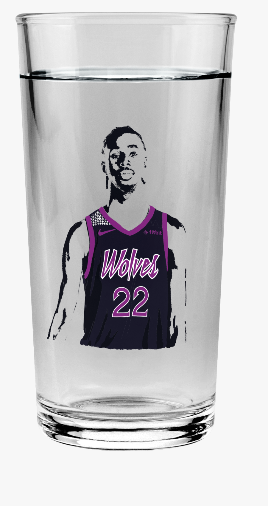 Minnesota Timberwolves Clipart Glass - Pint Glass, Transparent Clipart