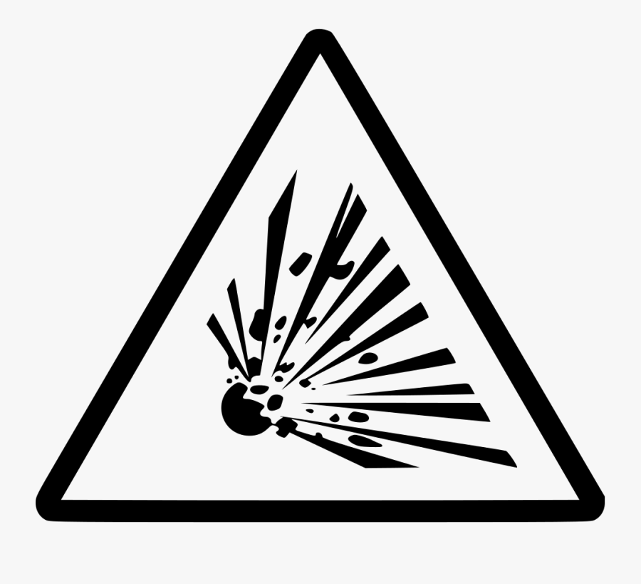 Sign Black And White Explosion - Risk Of Explosion Symbol, Transparent Clipart