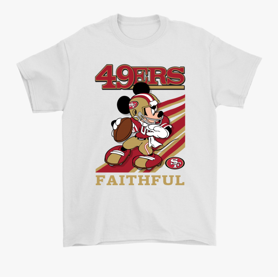 San Francisco 49ers Slogan Faithful Mickey Mouse Nfl - Kansas City Chiefs, Transparent Clipart