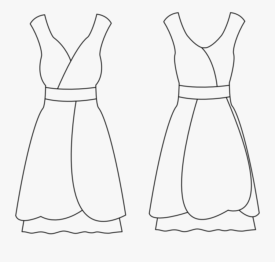 Trace Dress Patterns - Tracing Dress, Transparent Clipart