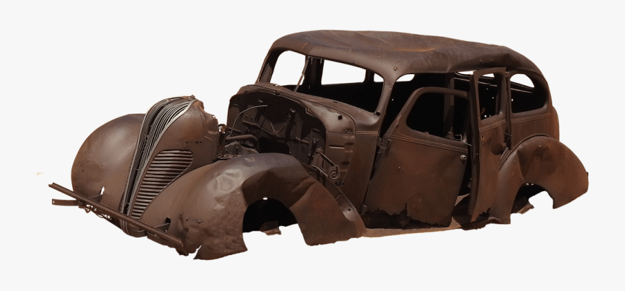 Old Rusty Car Png - Transparent Wrecked Car Png, Transparent Clipart