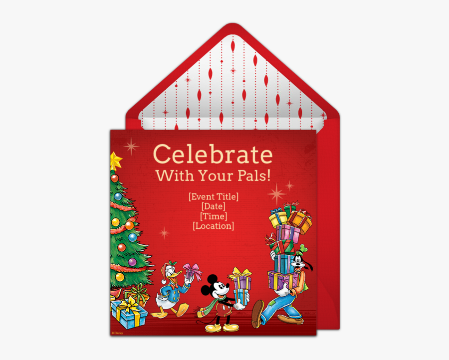 Family Holiday Party Invite, Transparent Clipart
