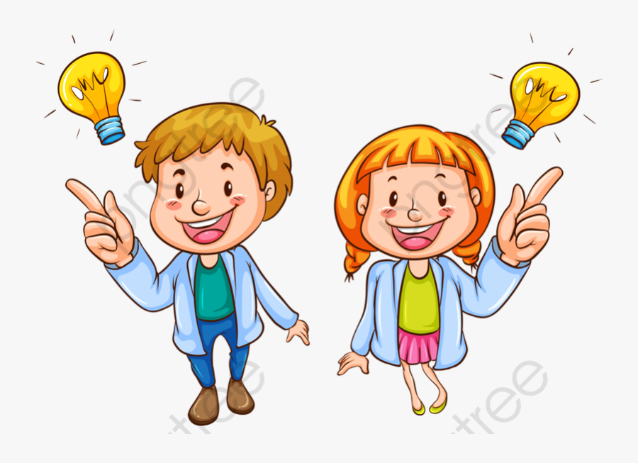 Smart Kids Cartoon, Transparent Clipart