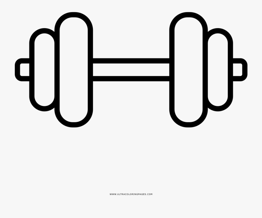 Transparent Hand Weights Clipart - Dumbbell Drawing, Transparent Clipart