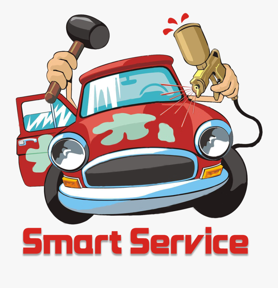 Smart Service Smart Service Auto Repair And Service - Cartoon Auto Body Repair, Transparent Clipart