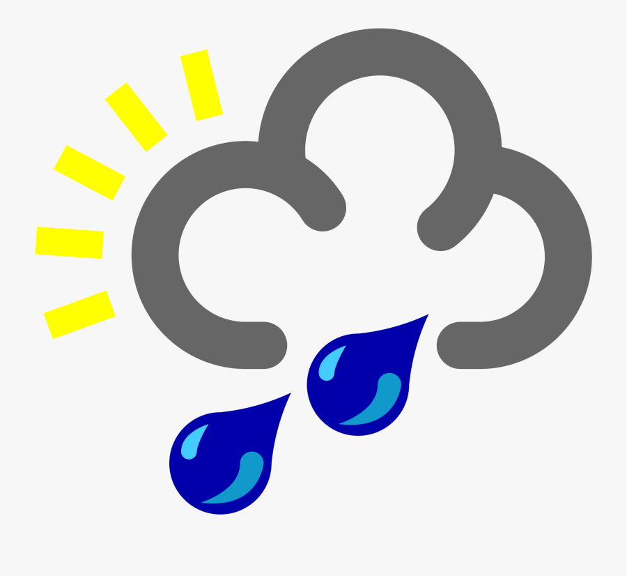 Transparent Raindrops Svg - Weather Symbols Heavy Rain, Transparent Clipart