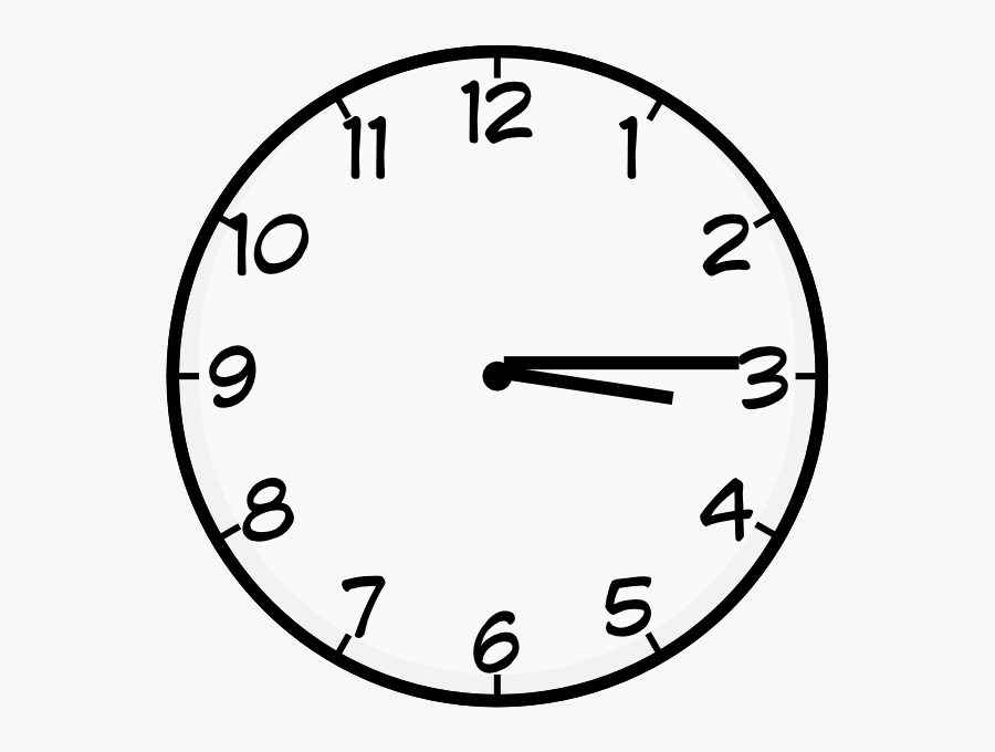 Quarter Past Three Clip Art At Clker - Two Forty Five Clock, Transparent Clipart