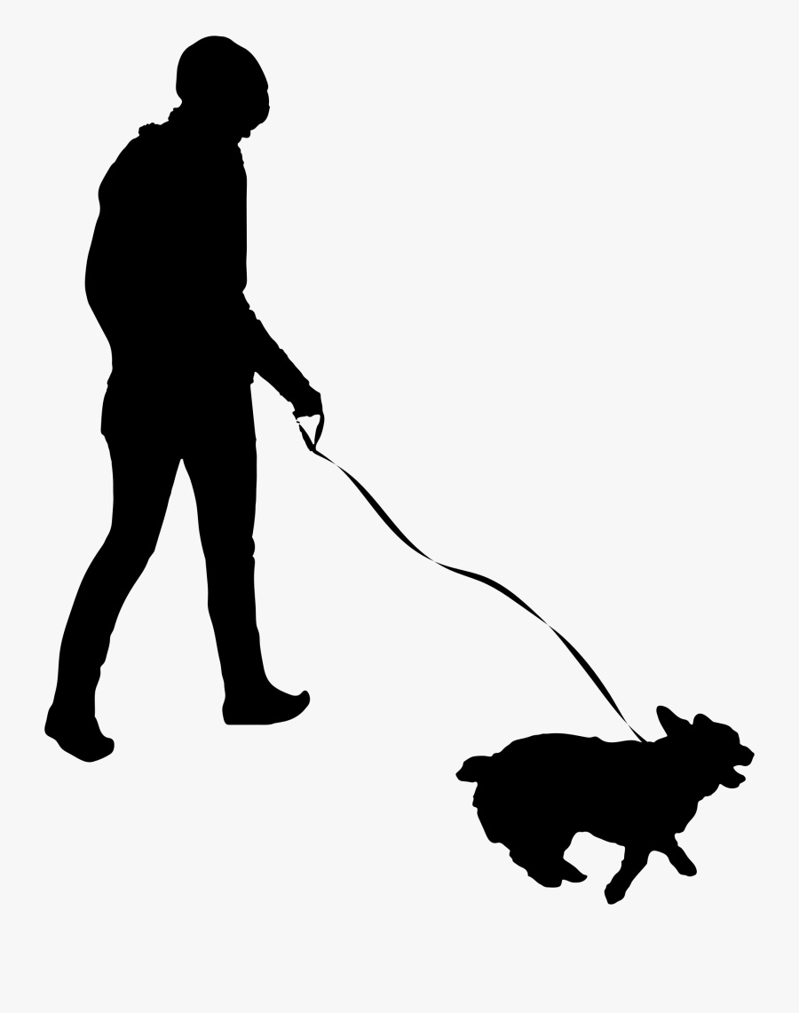 Clipart - Walking Dog Silhouette Png, Transparent Clipart