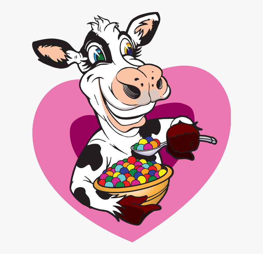 Transparent Eating Cereal Clipart - Cow Wow Cereal Milk, Transparent Clipart