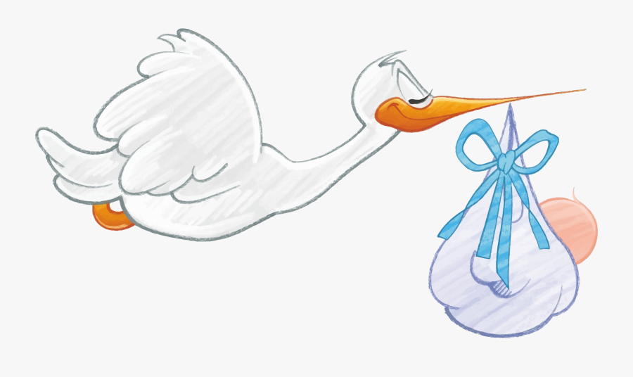 Stork Carrying Baby Boy Clip Arts - Stork Carrying Baby Boy, Transparent Clipart