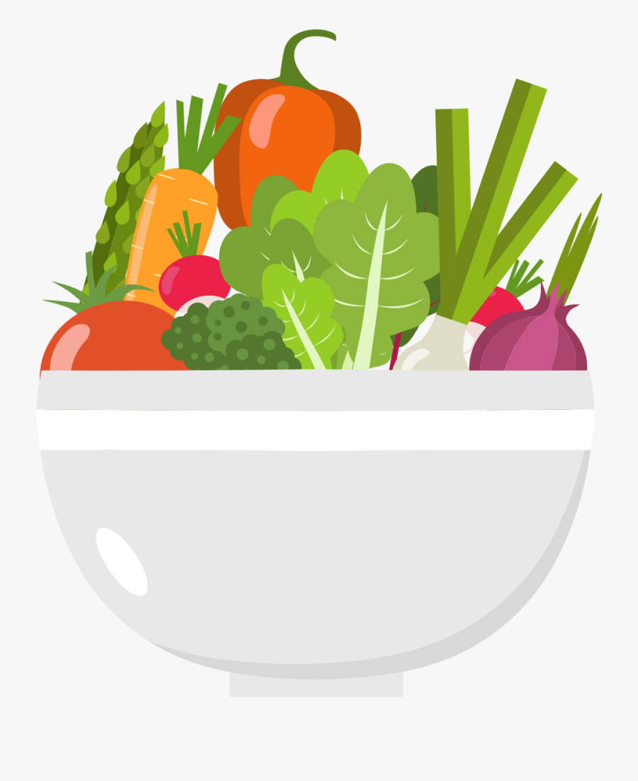 1 Cup Of Vegetables - Green Vegetables Flat Design, Transparent Clipart