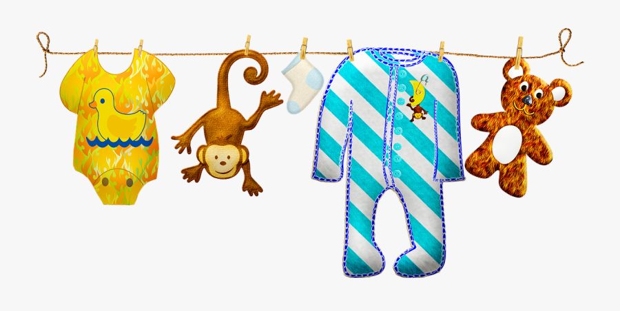 Baby Boy Clothesline, Baby Clothes, Baby Toys, Cute - Enxoval De Bebe Png, Transparent Clipart