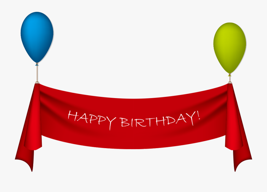 Birthday Ribbon Greeting Card Clip Art - Banner Happy Birthday Png, Transparent Clipart