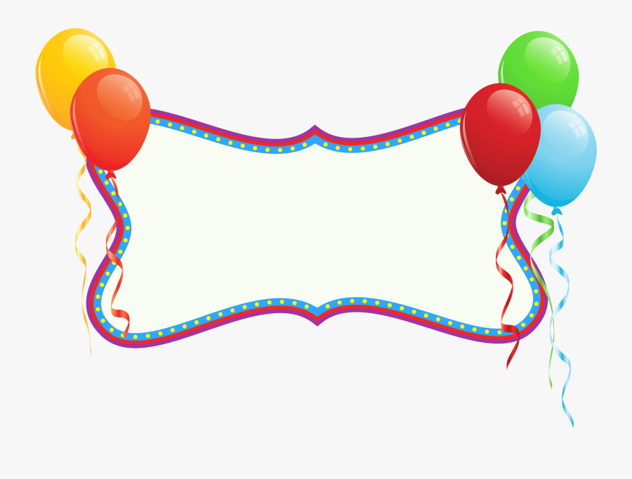 Birthday Holiday Banner With Balloons Png Clipart - Banner Happy ...