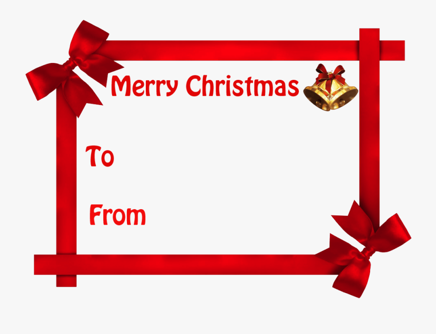 Gift Tag Christmas Present - Christmas Gift Tag Background, Transparent Clipart