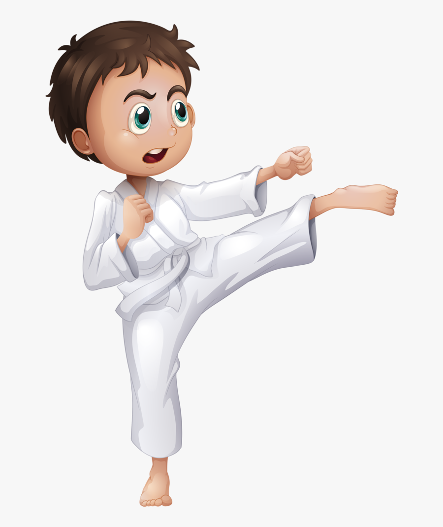 Karate Clipart Karate Child - Karate Kid Png Cartoon, Transparent Clipart