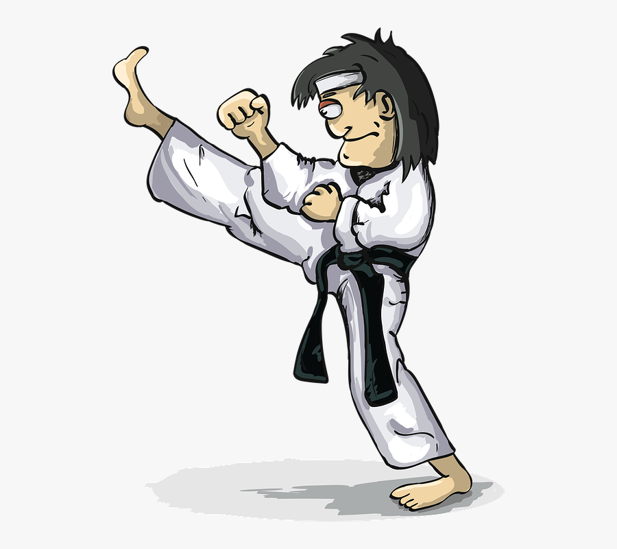 Gambar Kartun Taekwondo 2 Dimensi Perempuan, Transparent Clipart