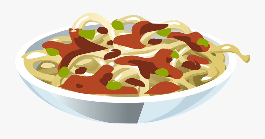 Plate Of Spaghetti Clipart - Dinner Food Clipart, Transparent Clipart