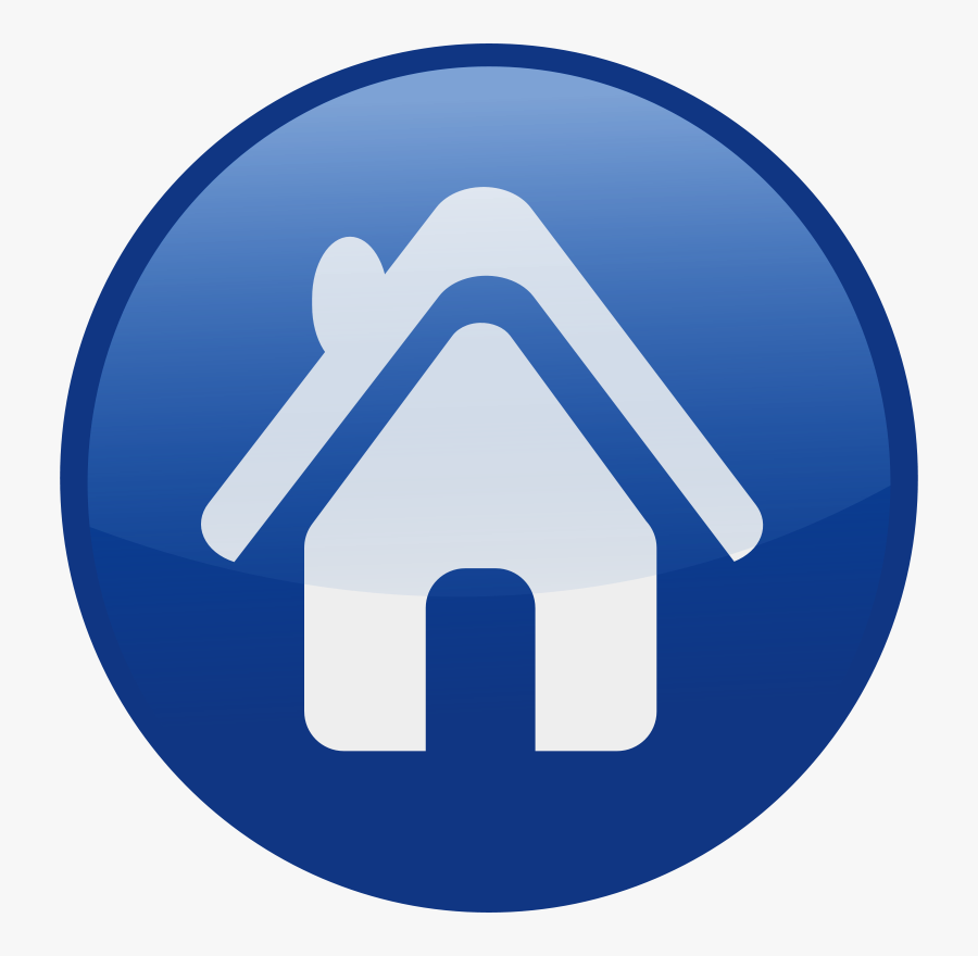 Blue,angle,area - Home Button Clipart Transparent, Transparent Clipart