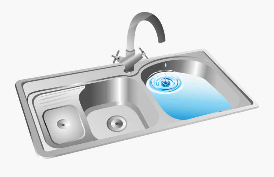 Plumbing Clipart Clogged Drain - Kitchen Sink Transparent Background, Transparent Clipart
