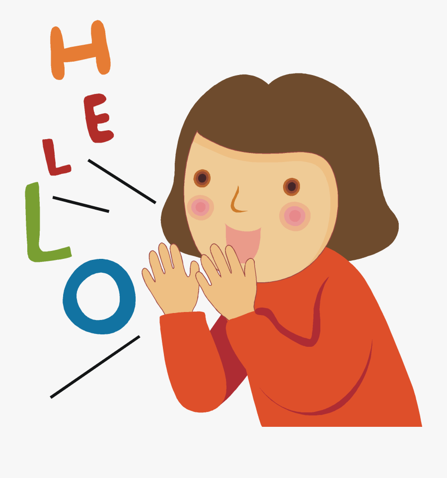 Media Clipart Intonation - Saludo Hola En Ingles, Transparent Clipart