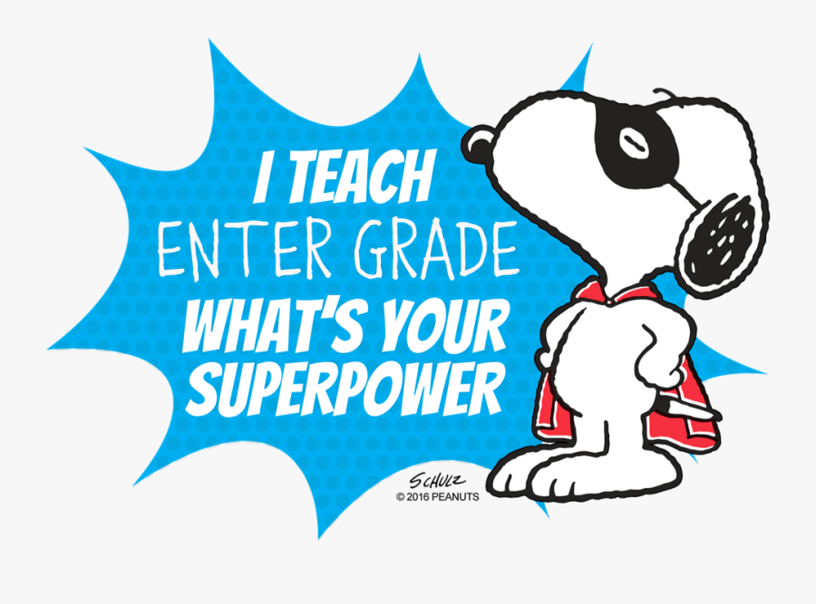 Snoopy Personalized Keepsake Box - Teaching Is My Superpower Snoopy, Transparent Clipart