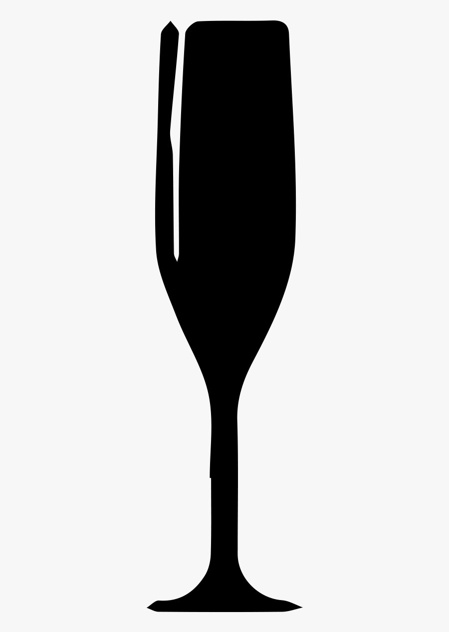 Champagne Glasses Black And White Png - Champagne Stemware, Transparent Clipart
