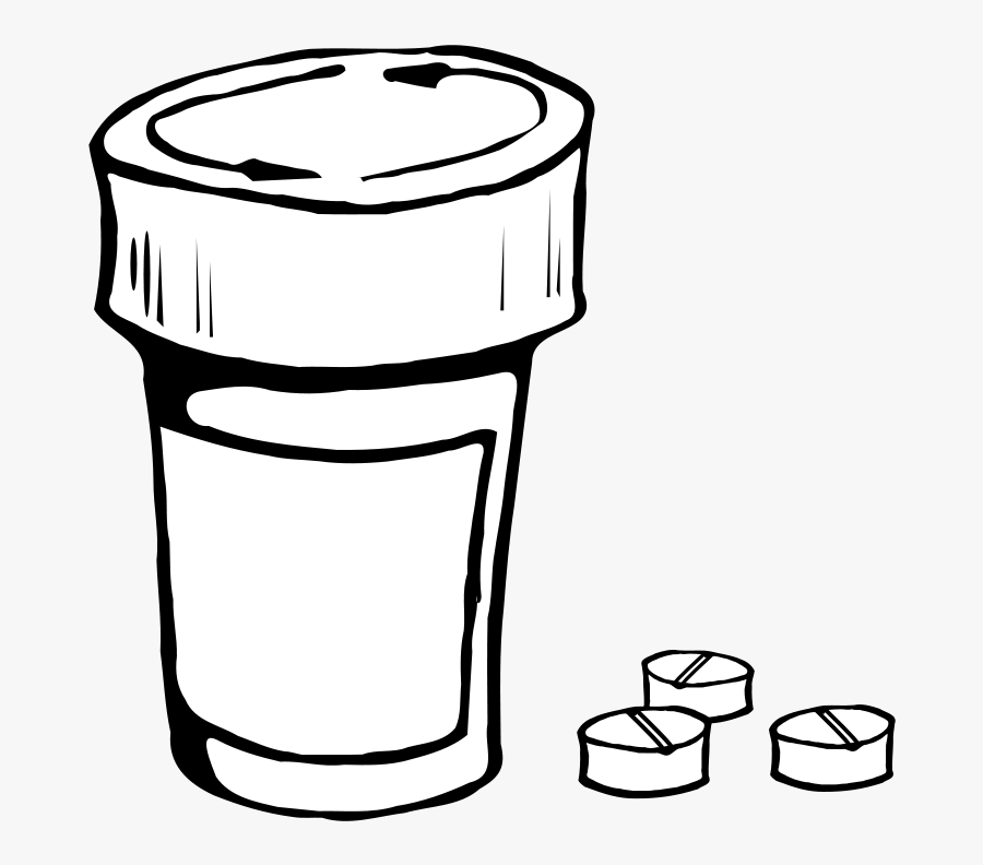 Drawing Of Pill Bottle, Transparent Clipart