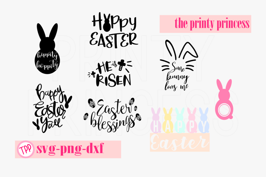 Bunny Ears Clipart Svg - Happy Easter Bunny Design, Transparent Clipart