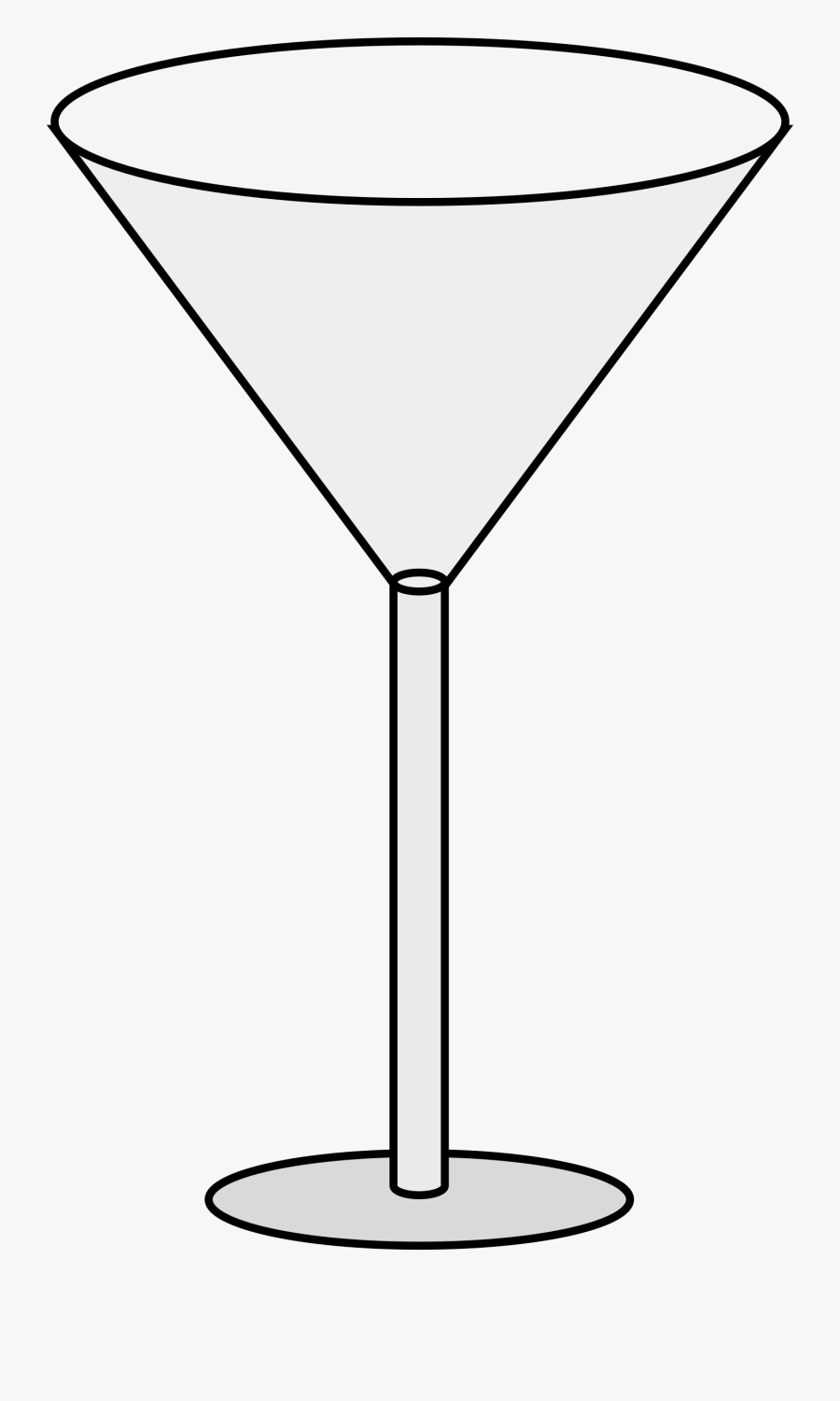 Drinking Clipart Champagne - White Martini Glass Png, Transparent Clipart