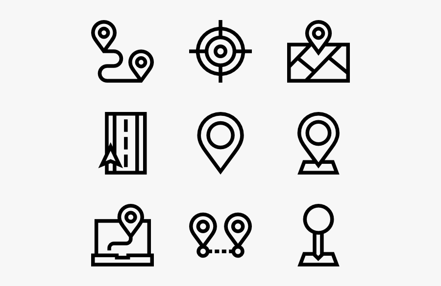 Location - Hand Drawn Social Media Icons Png, Transparent Clipart