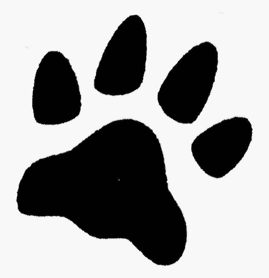 Zoom Paw Print Rubber Stamp - Inked Paw Print Transparent, Transparent Clipart