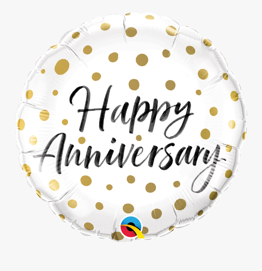 Happy Anniversary Golden Colour, Transparent Clipart