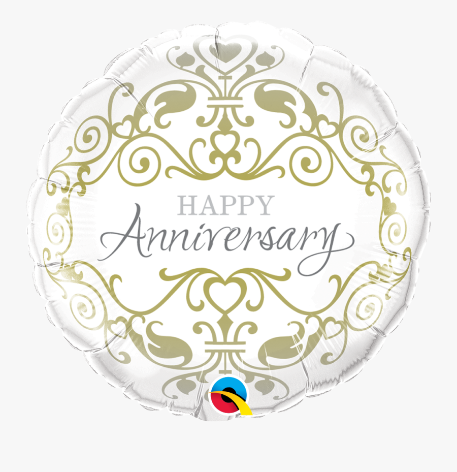 Happy Anniversary Foil Balloon, Transparent Clipart