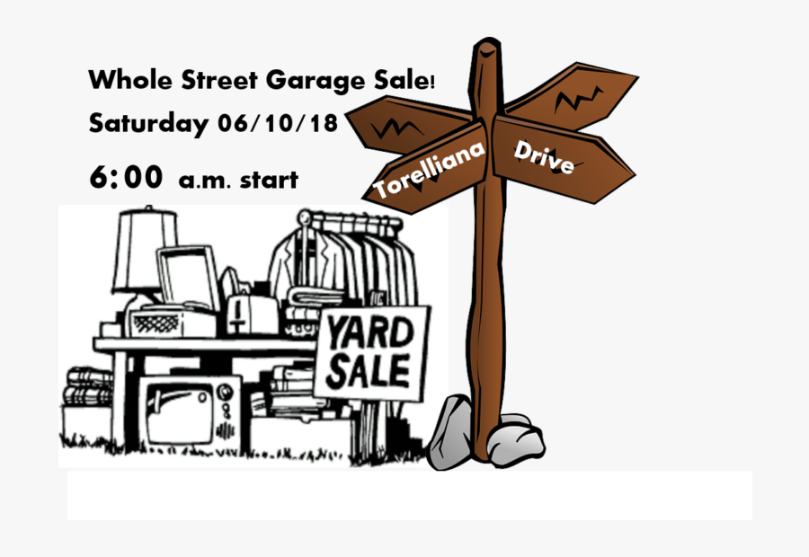 Multiple House Garage Sale 6/10/18 - Yard Sale Clip Art Black And White, Transparent Clipart