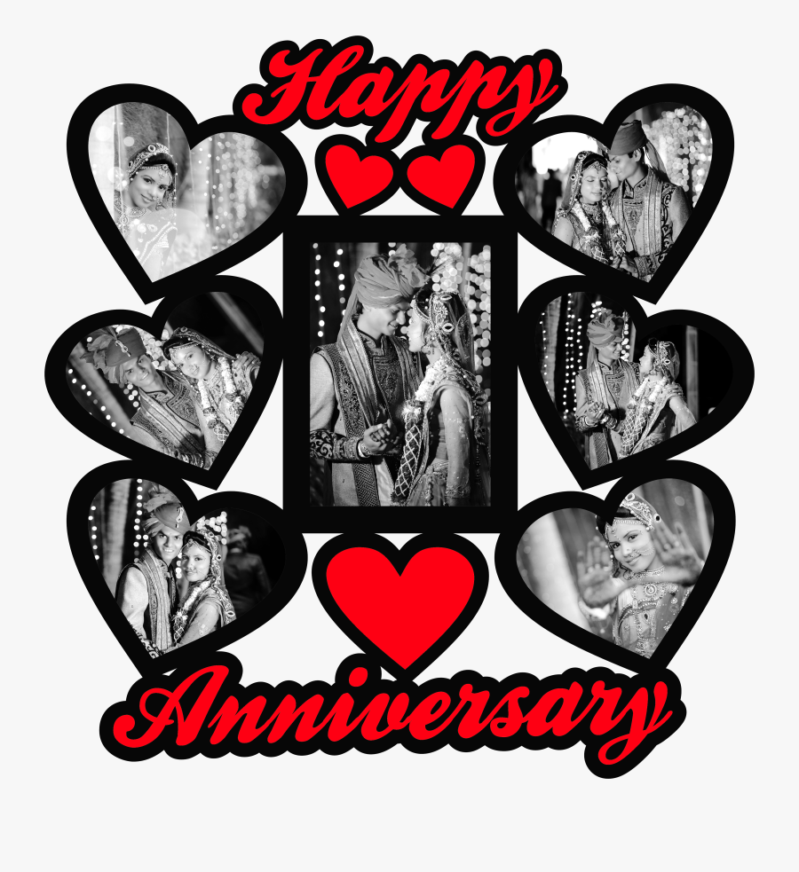 Happy Anniversary Day Photo Frame, Transparent Clipart