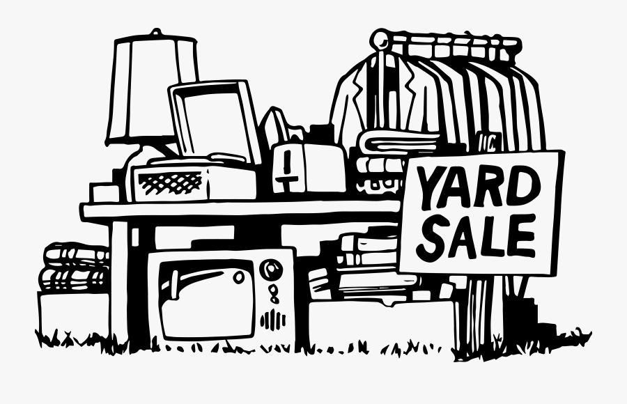 Yard Sale Clip Art Black And White, Transparent Clipart