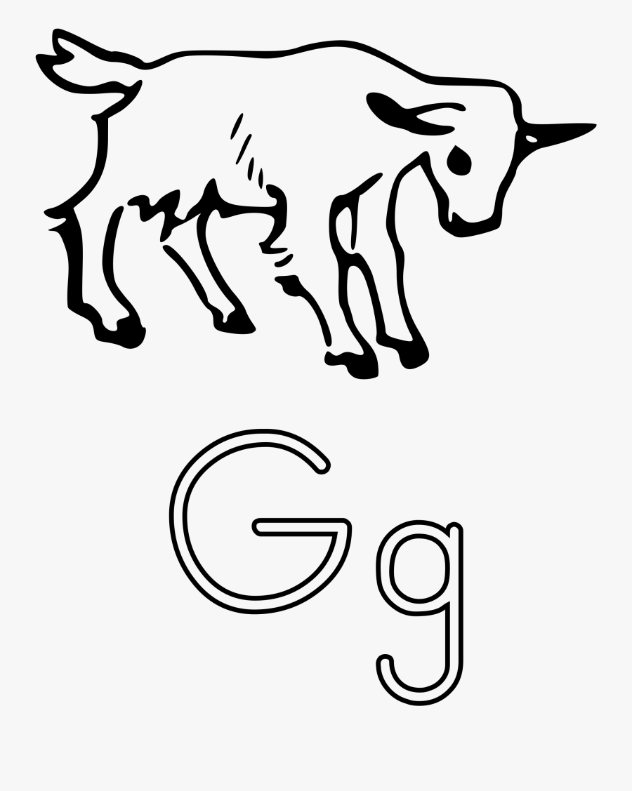 Letters Free Stock Photo Illustration Of The Letter - G For Goat Worksheet, Transparent Clipart