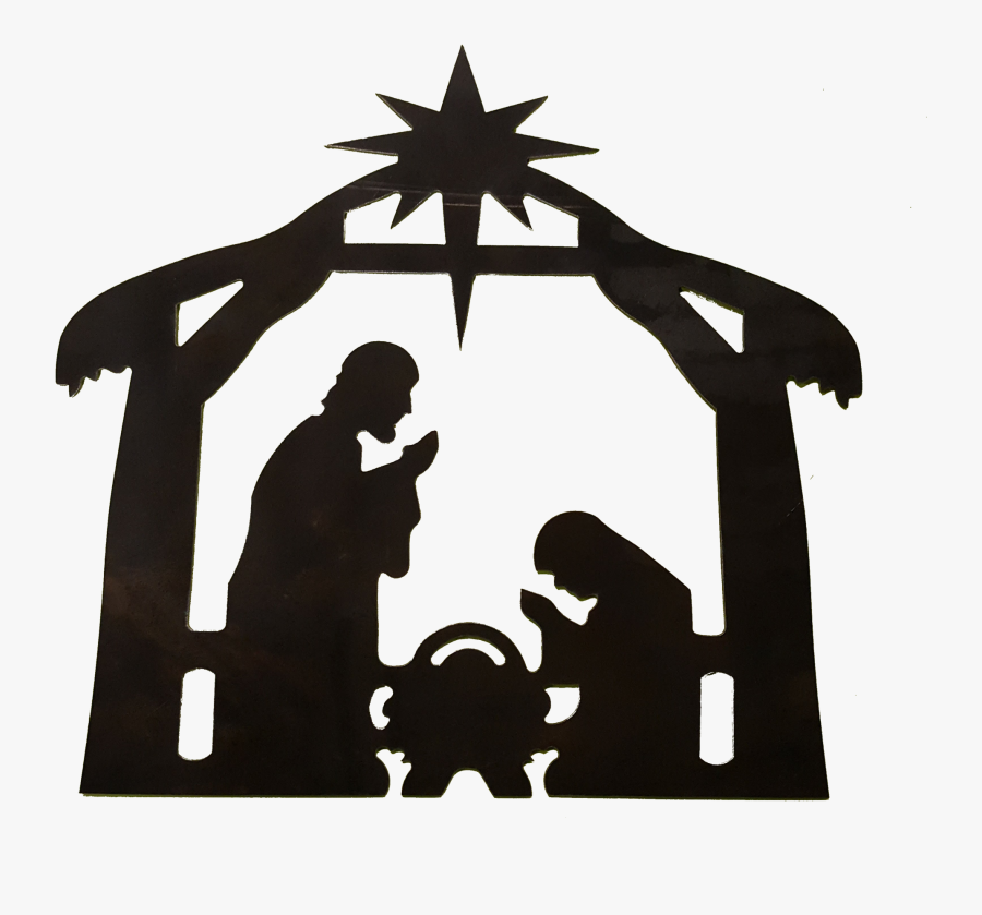 Clip Art Manger Svg - Nativity Scene Silhouette Png , Free Transparent