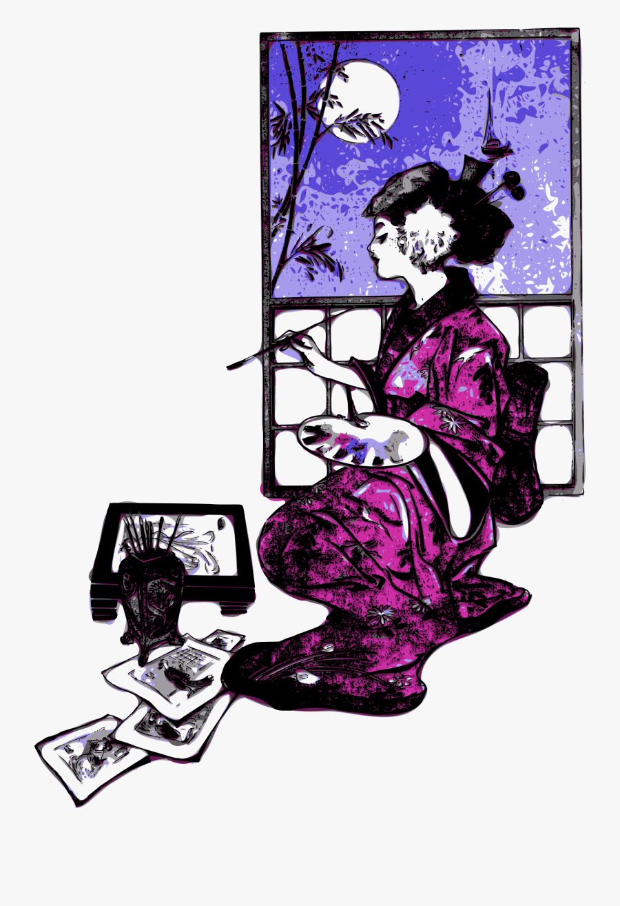 Western Geisha Artist - D&d Painters Supplies, Transparent Clipart